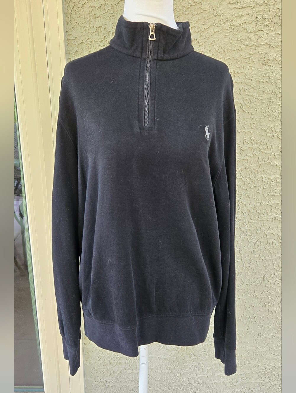 Polo by Ralph Lauren Black Half-Zip Pullover Sweater